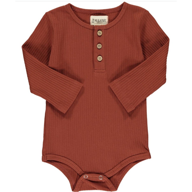 AYNOR Rib Onesie – Rust Rib 0-3m