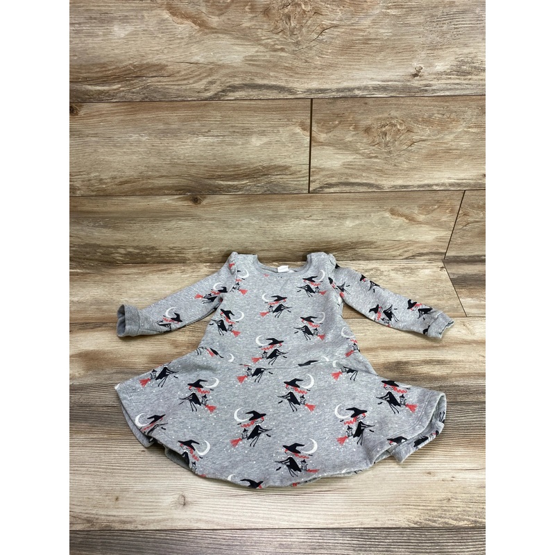Baby Gap Witch Fit & Flare Dress Grey sz 3T