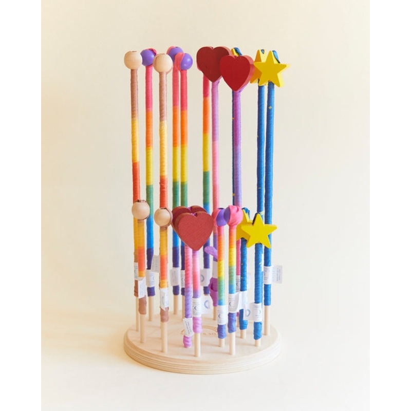 Silk & Wood Streamer – Wand For Pretend Play – Various Colors Rainbow