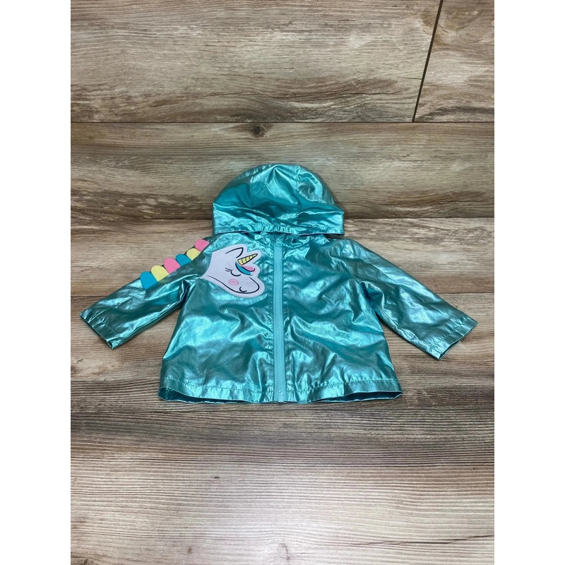 Wonder Nation Unicorn Windbreaker Jacket Blue sz 6-9m