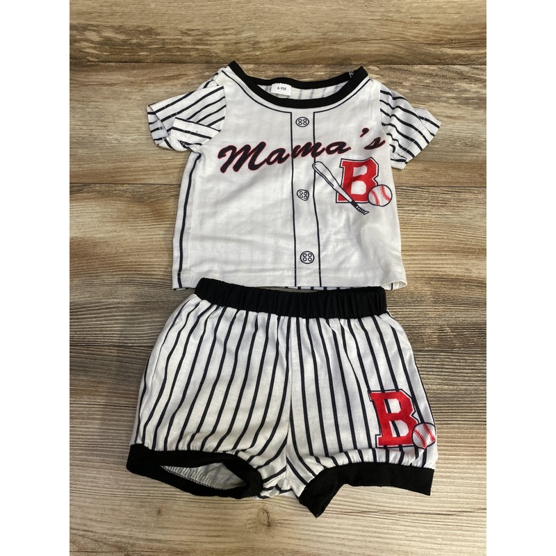 2pc Mama’s B. Shirt & Shorts White sz 6-9m White 6m
