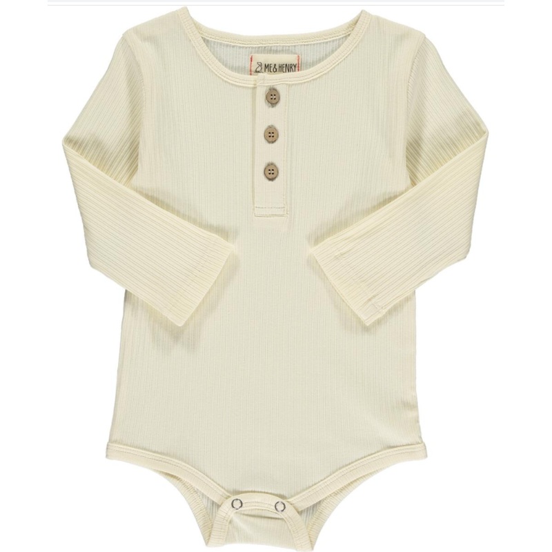 AYNOR Rib Onesie – Cream Rib 0-3m