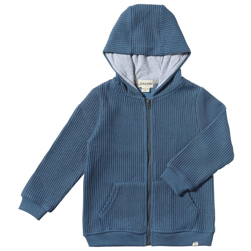 Bellamy Knitted Hooded Sweater – Blue 12-18m
