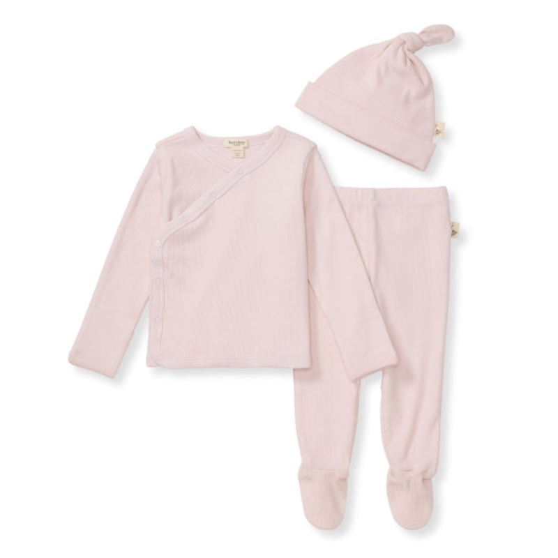 Ribbed Take Me Home 3 Piece Set – Chalky Pink NB