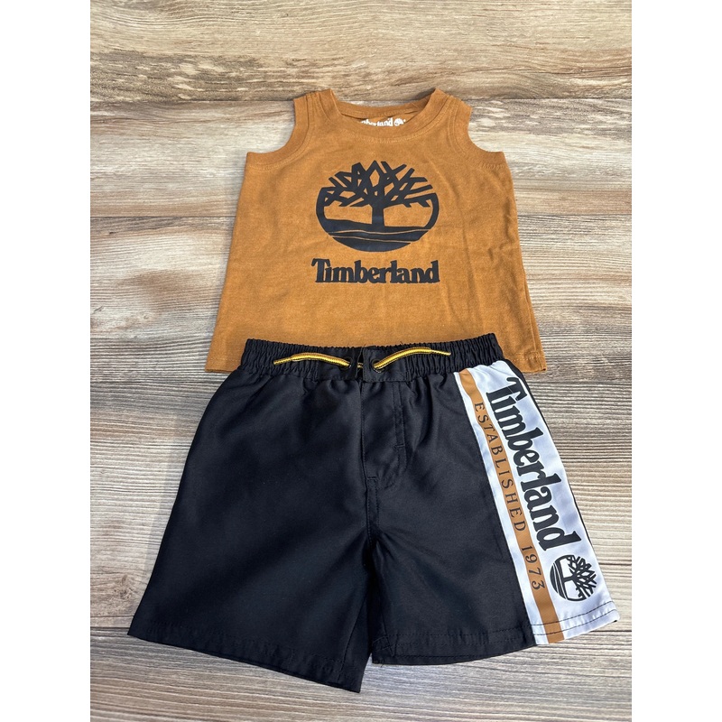 Timberland 2pc Tank Top & Shorts Brown sz 18m Brown 18m
