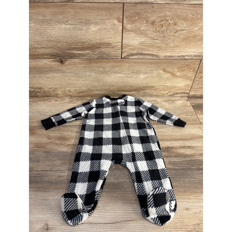 Yoga Sprouts Plaid Blanket Sleeper Black sz 0-3m Black Newborn