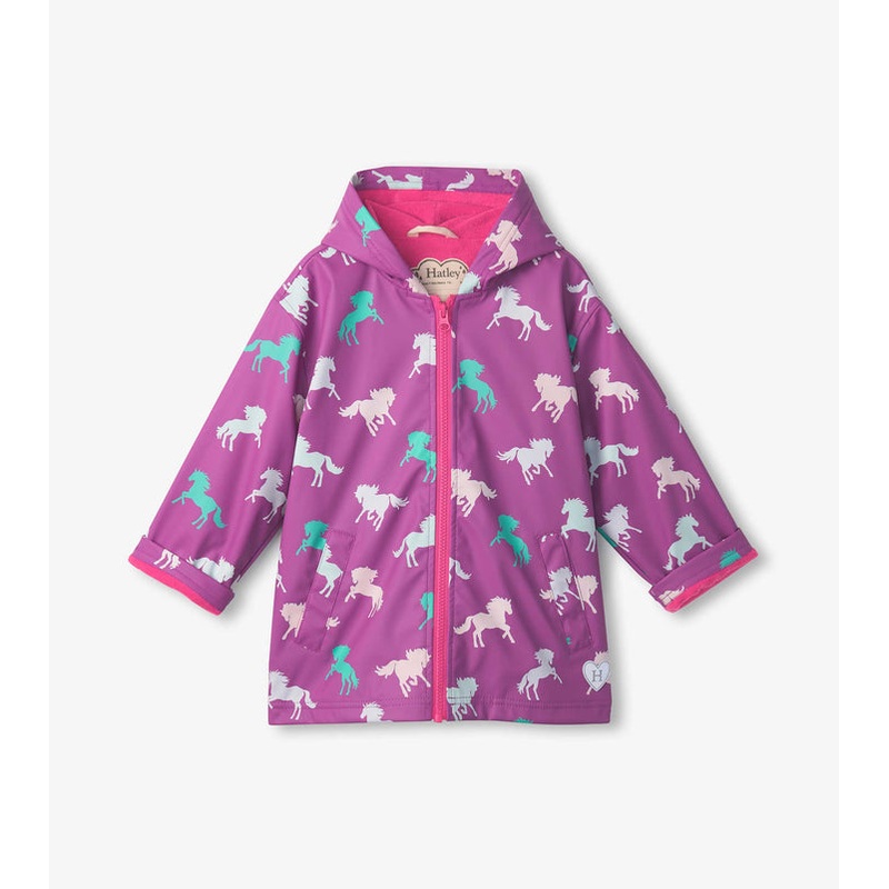 Zip Up Rain Jacket – Leaping Horses 2