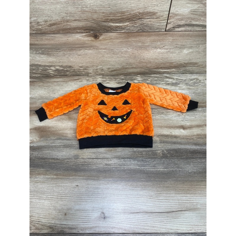 Baby Starters Plush Pumpkin Sweatshirt Orange sz 3m