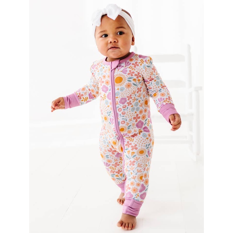 Bamboo Convertible Sleeper – Spring Floral Daisy 0-3m
