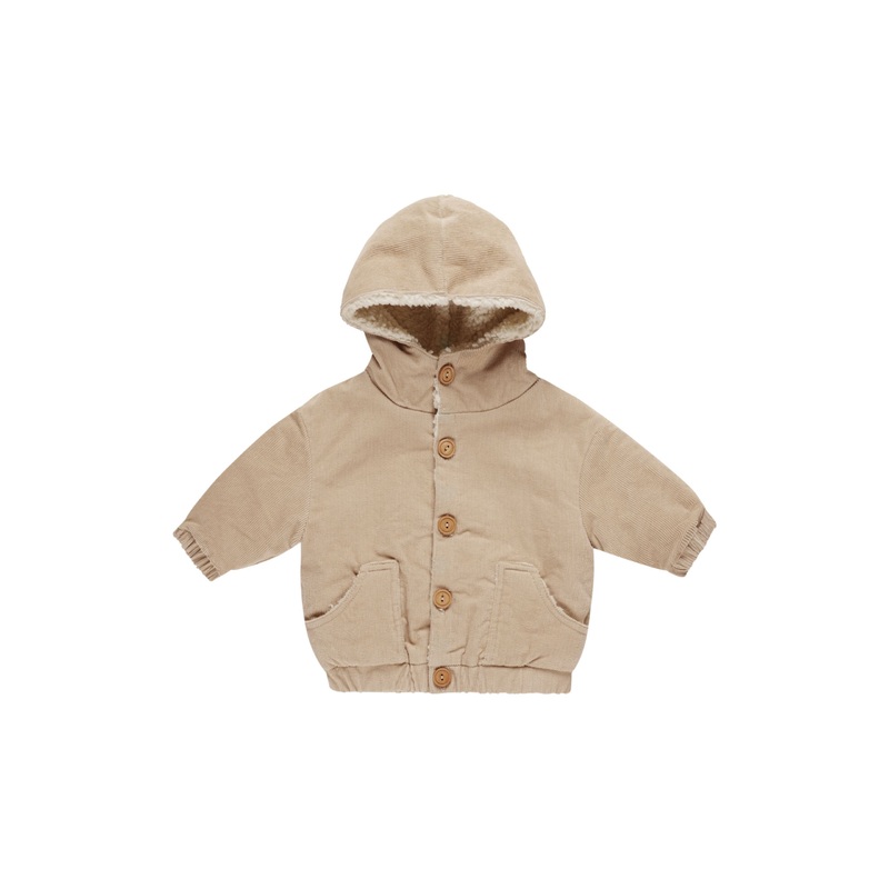 Corduroy Hooded Jacket – Latte 0-3m