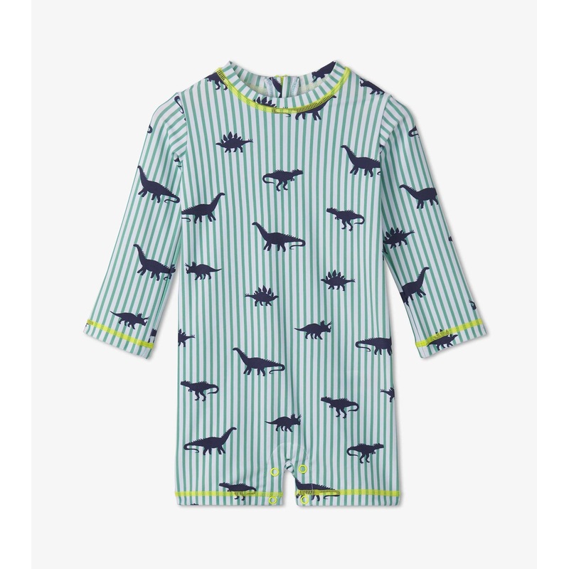 Dino Stripes One-Piece Rashguard 3-6m