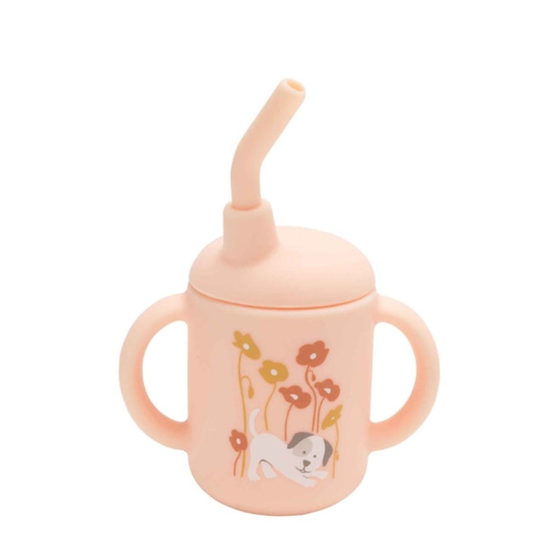 Fresh & Messy Sippy Cup – Puppies & Poppies