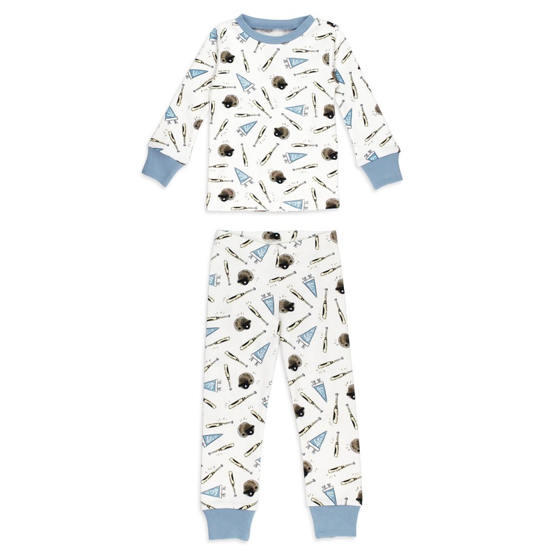 Kids Organic Long Sleeve Pajama Set – Let’s Go 18-24m