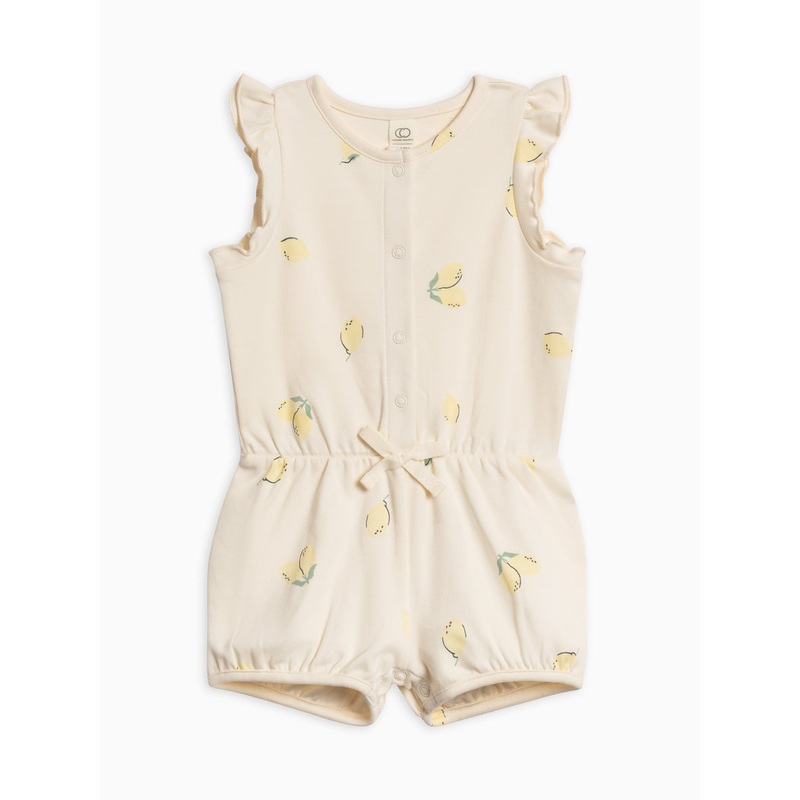 Organic Amelia Romper – Lemon 6-12m