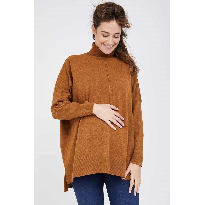 Tory Knit Maternity Sweater – Mustard One Size