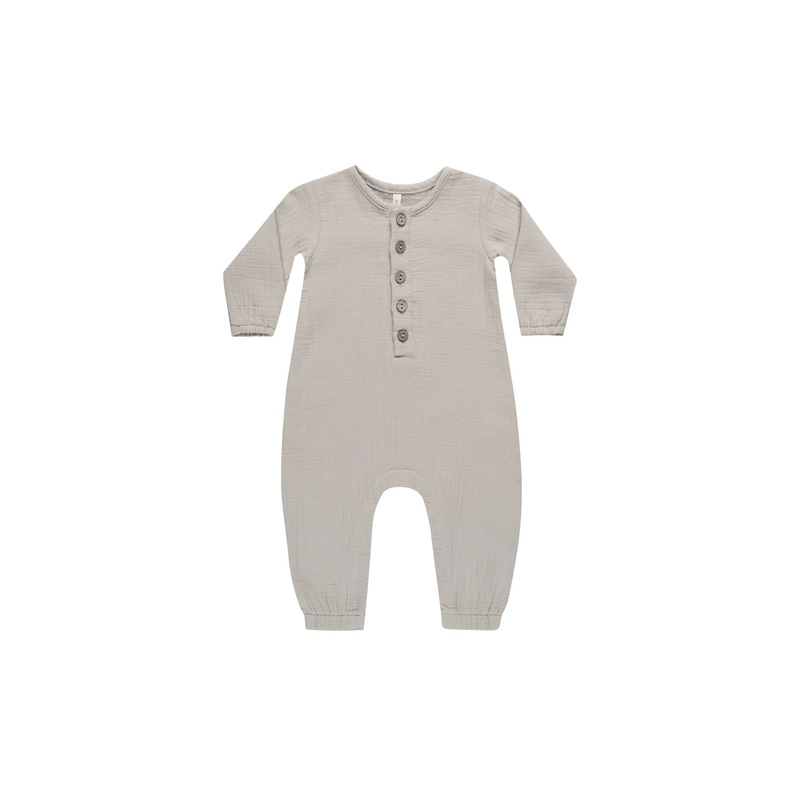 Woven Jumpsuit – Fog 0-3m
