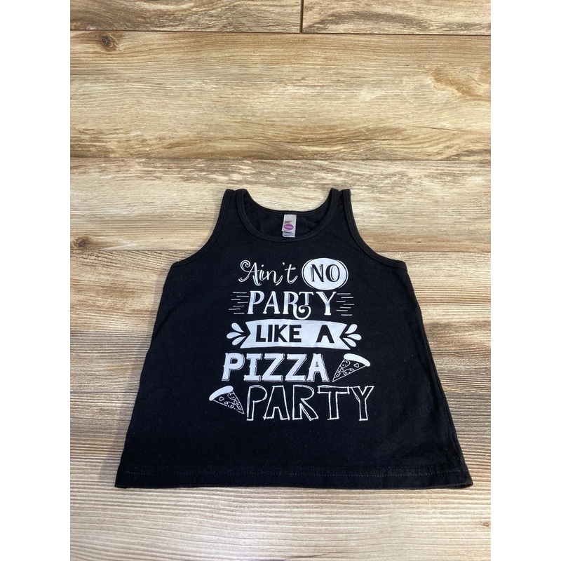 Ain’t No Party Like A Pizza Party Tank Top Black sz 4T Black 4T