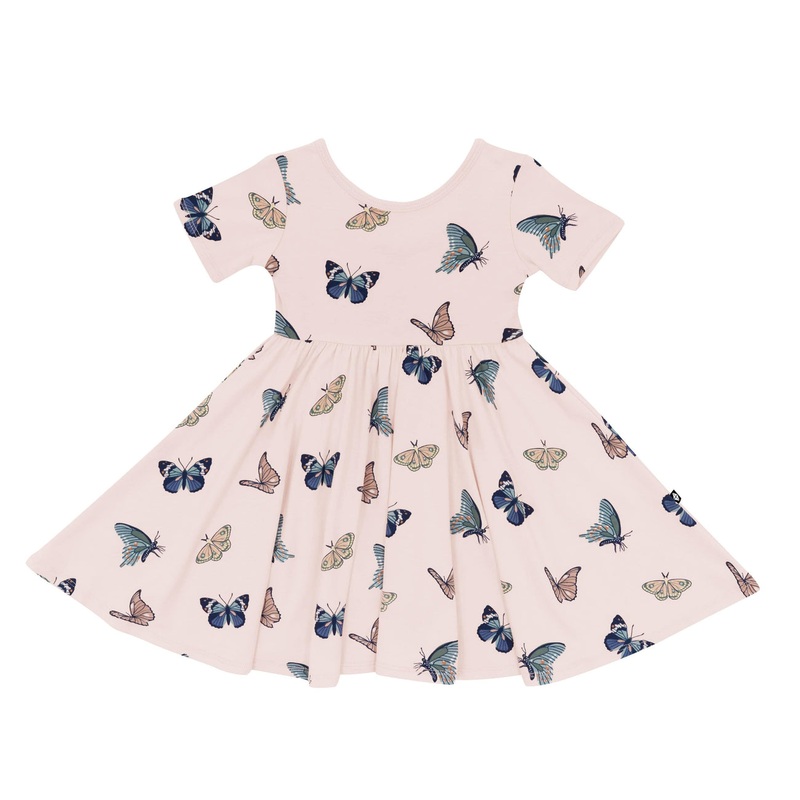 Bamboo Twirl Dress – Blush Butterfly 2T