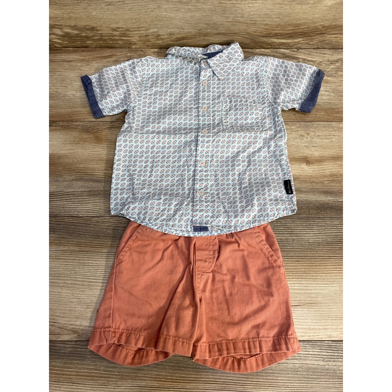 Ben Sherman 2pc Button Up Shirt & Shorts Blue sz 2T Blue 2T