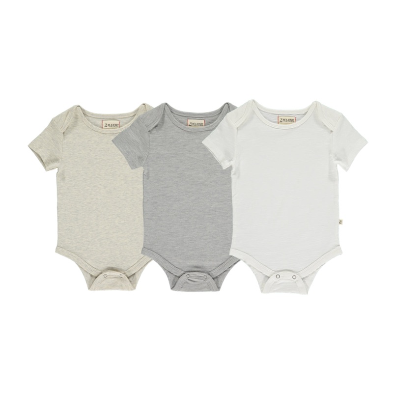 Walty Triple Pack Onesies – Soft Solids 0-3m
