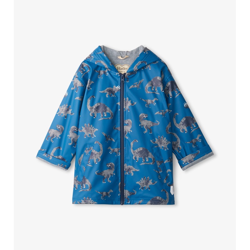 Zip Up Rain Jacket – Broken Dino Stamp 2