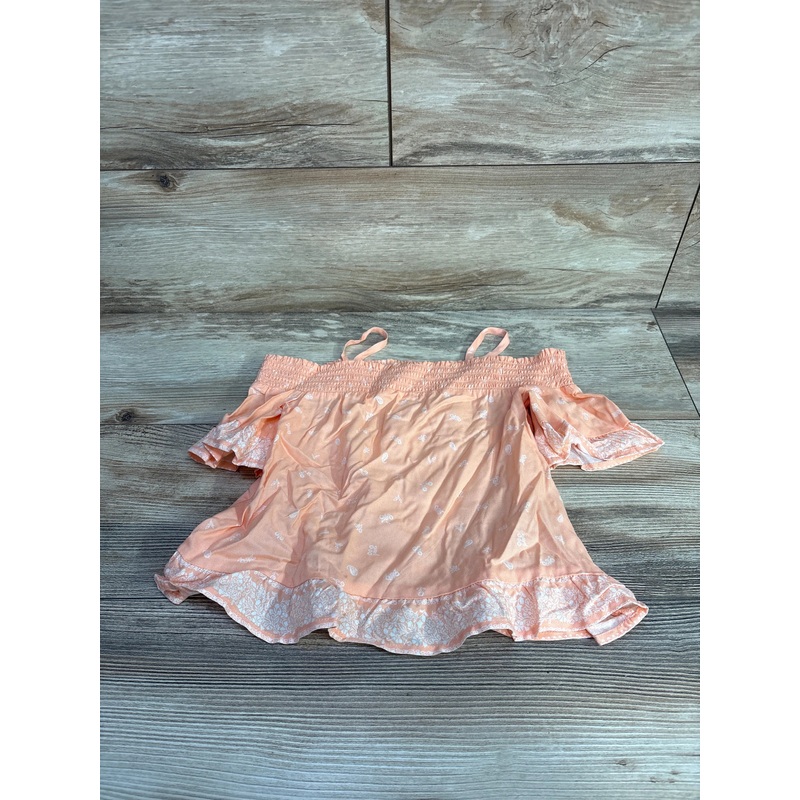 Art Class Floral Cold Shoulder Top Peach sz 4T Peach 4T
