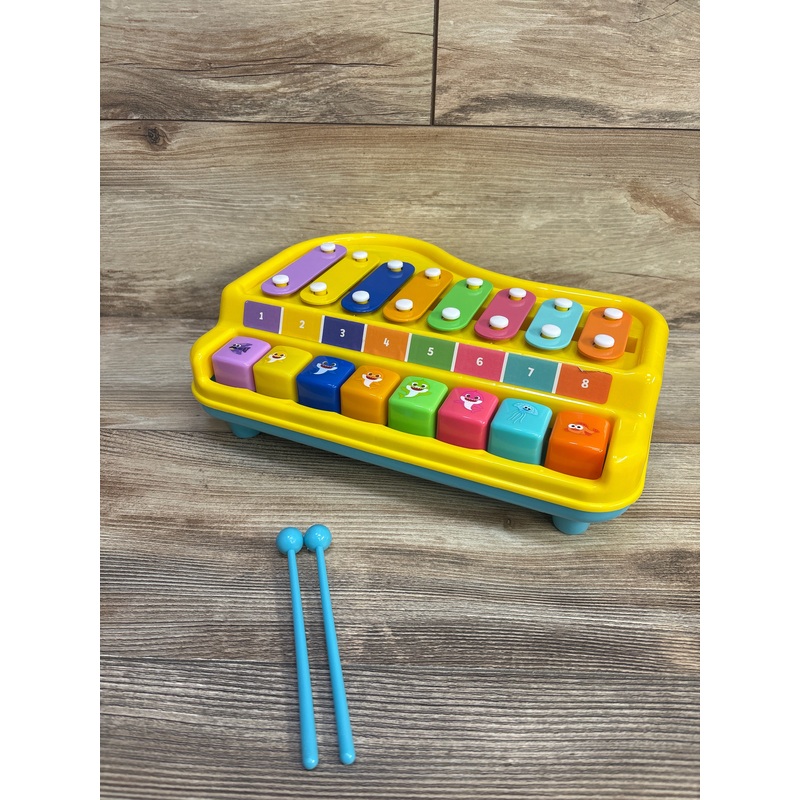 Baby Shark 2 in 1 Baby Piano Xylophone Toy