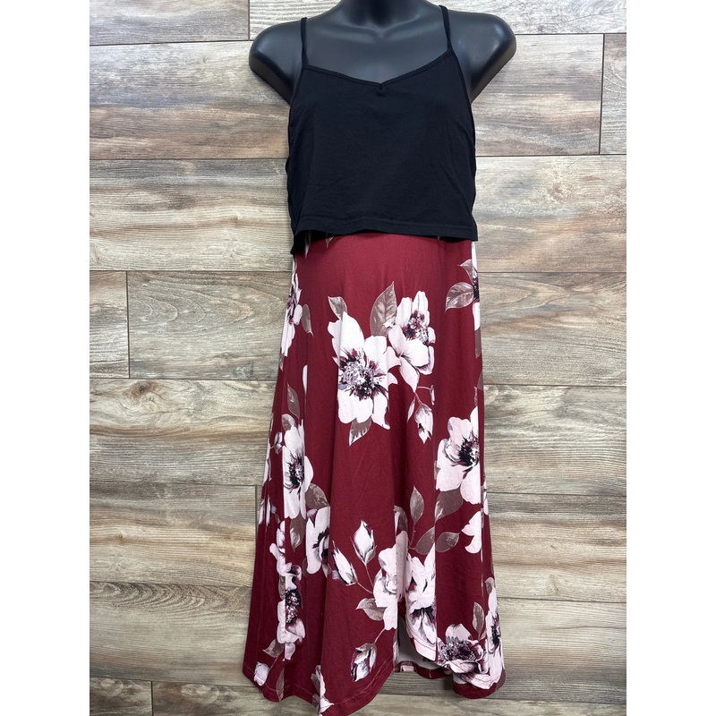 Baikea Floral Nursing Dress Black sz Large Black Maternity Large