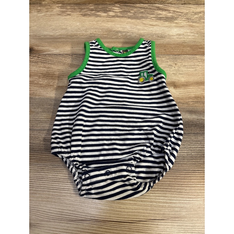 Banana Split Striped Romper Navy sz 3m Navy 3m