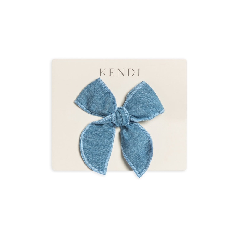 Bow Hair Clip – Chambray