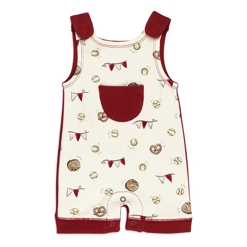 Organic Sleeveless Romper – Game Day 0-3m