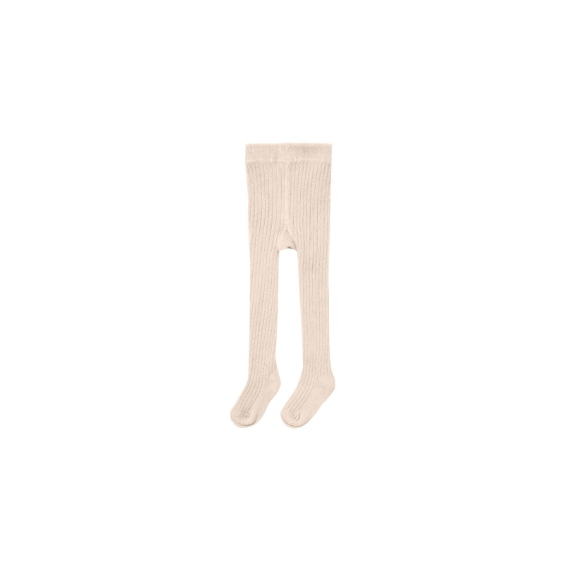 Solid Ribbed Tights – Shell 0-6m