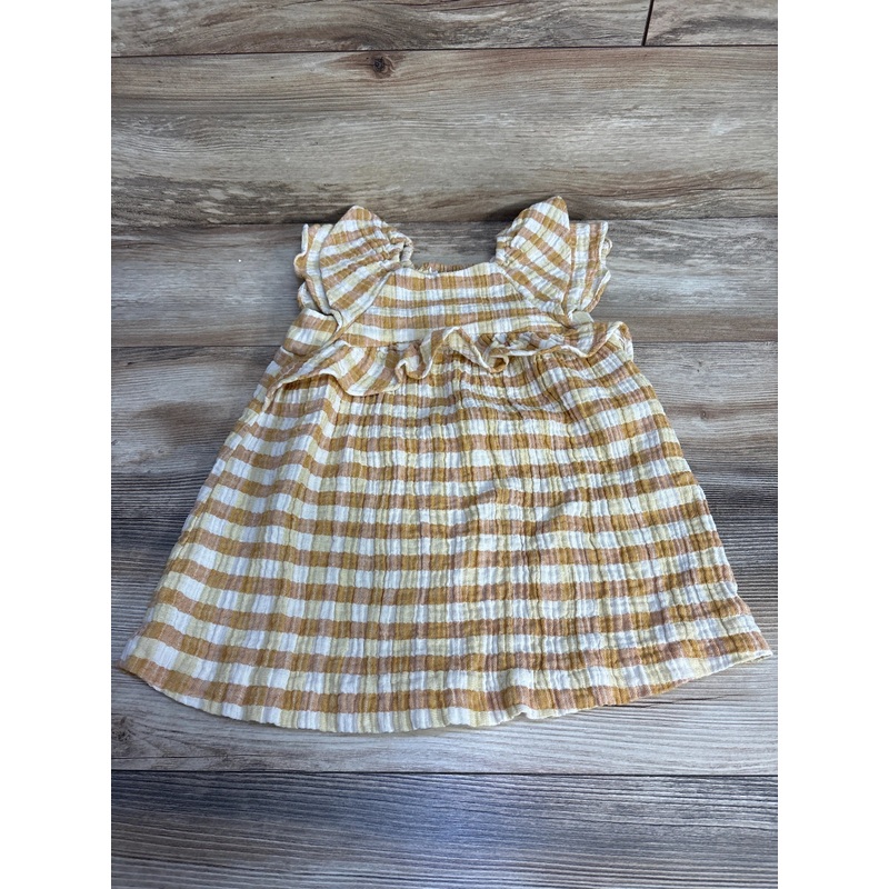 Zara Plaid Textured Ruffle Dress sz 3-4T Multicolor 3T
