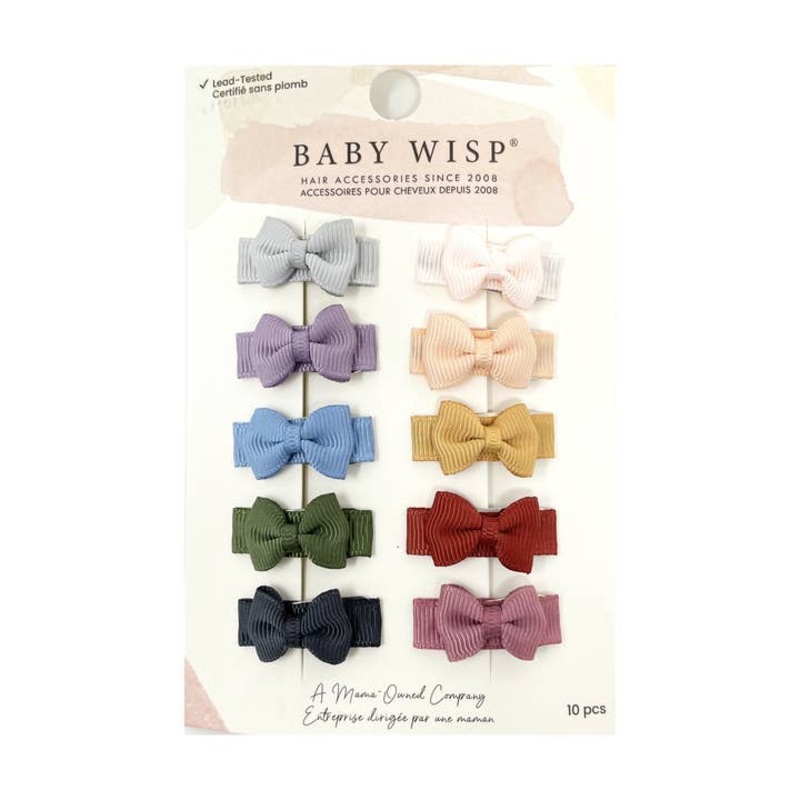 10-Piece Tiny Tuxedo Snap Hair Bows – Tomorrow