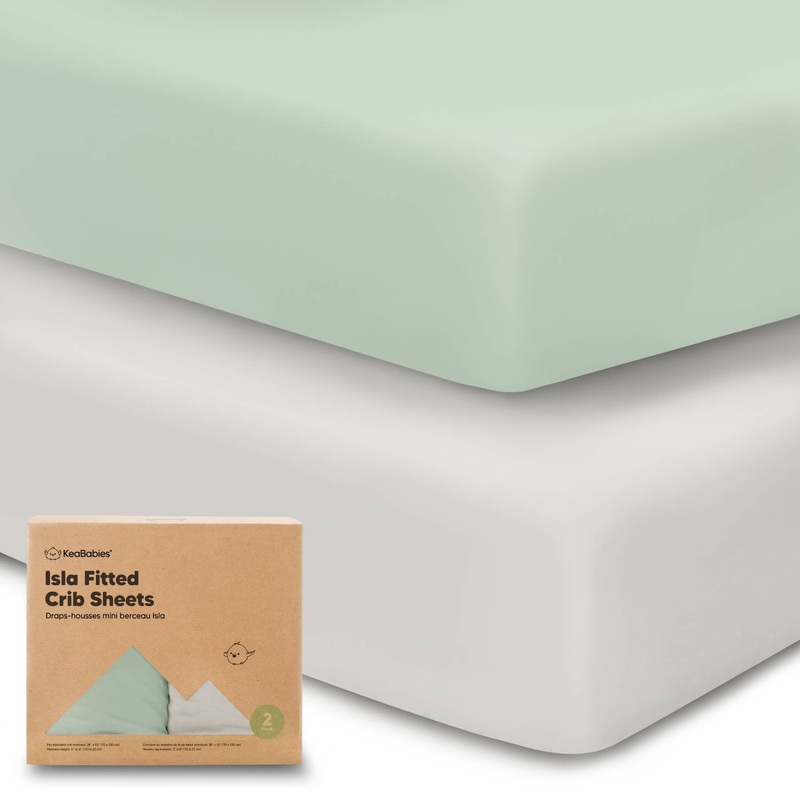 2 Pack Isla Fitted Crib Sheet – Sage