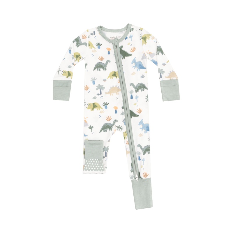 Bamboo Zipper Romper – Soft Dinos NB