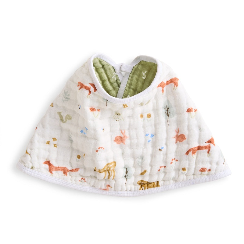 Classic Muslin Burpy Bib – Sage Woodland