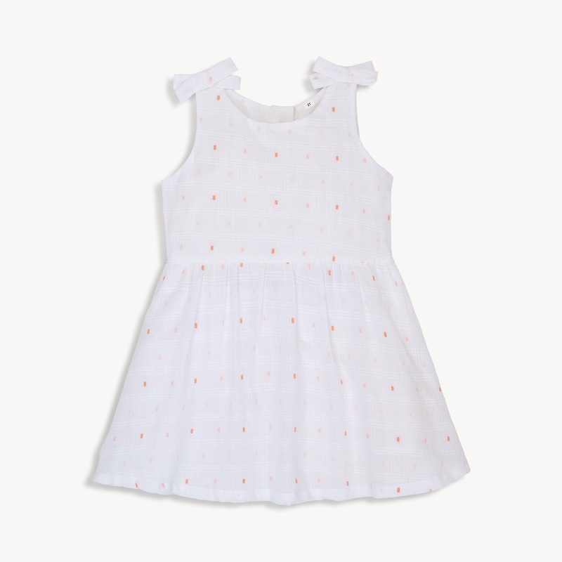 Cotton Tank Dress – White 2T