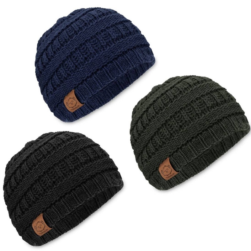 Baby Knitted Beanie – 3 Pack (Urban)