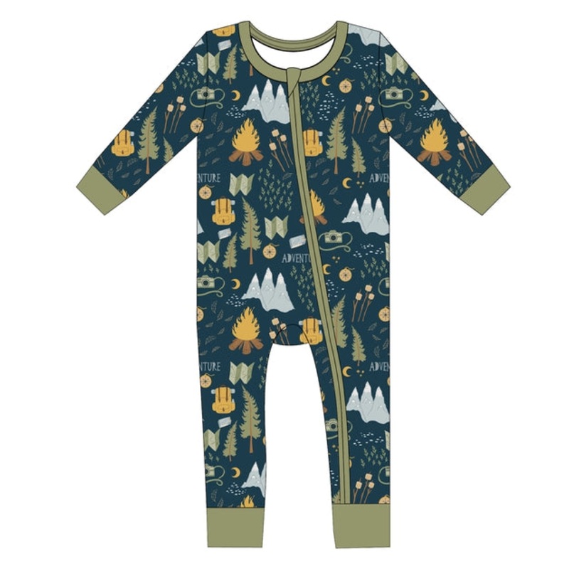 Bamboo Convertible Footie – Camping Adventure 0-3m