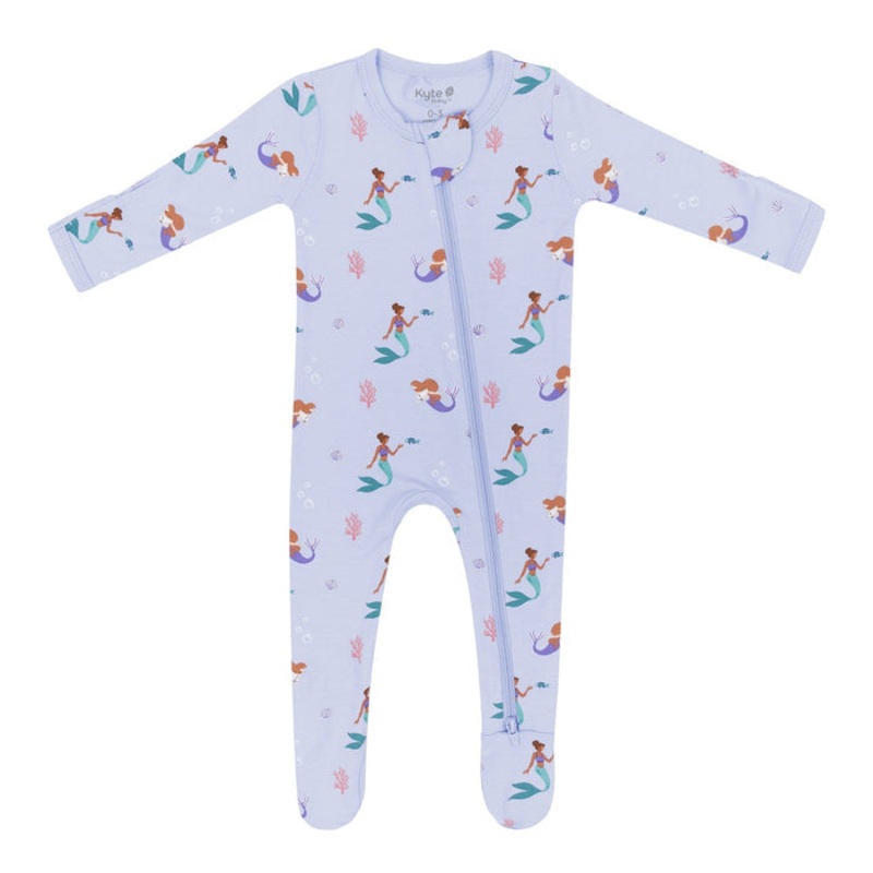 Bamboo Zippered Footie – Mermaid 0-3m
