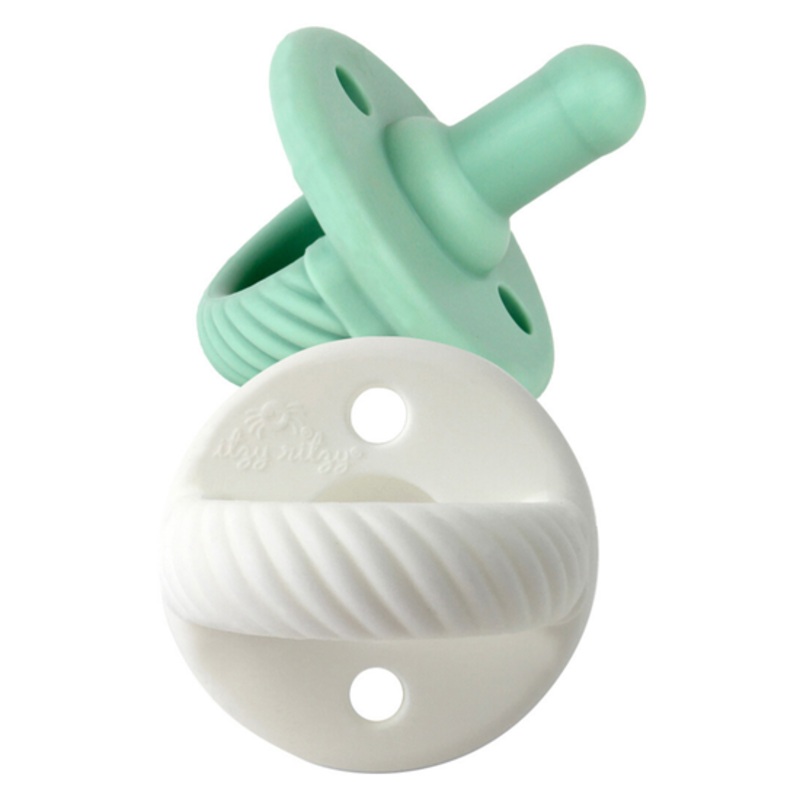 Cable Sweetie Soother Pacifiers – 2 Pack – Mint & White Mint & White