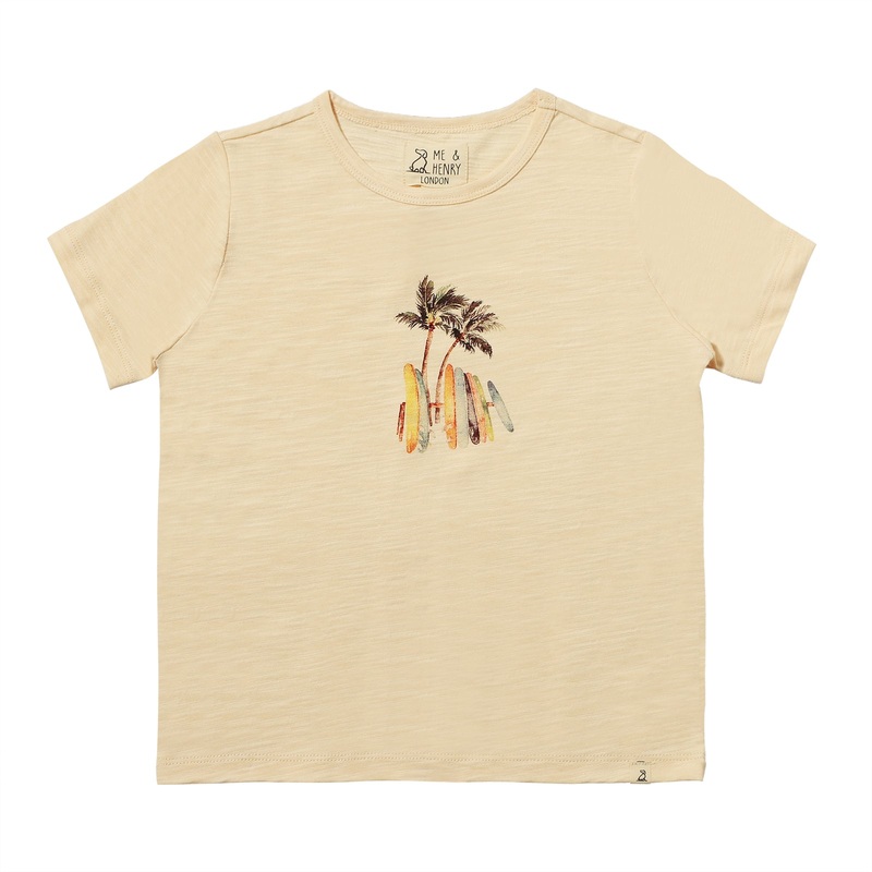 Falmouth Printed Tee – Yellow Surfboards 9-12m