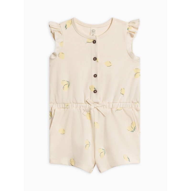 Organic Shaye Romper – Lemon 2T