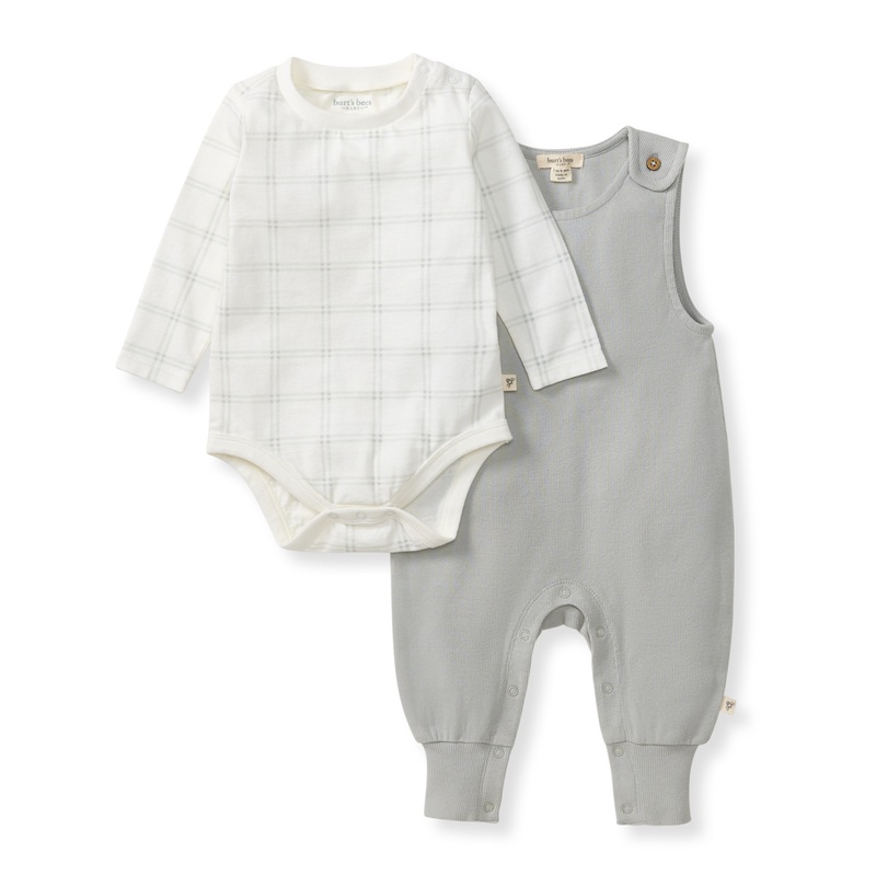 Plaid Jumpsuit & Bodysuit Set – Hazy 0-3m