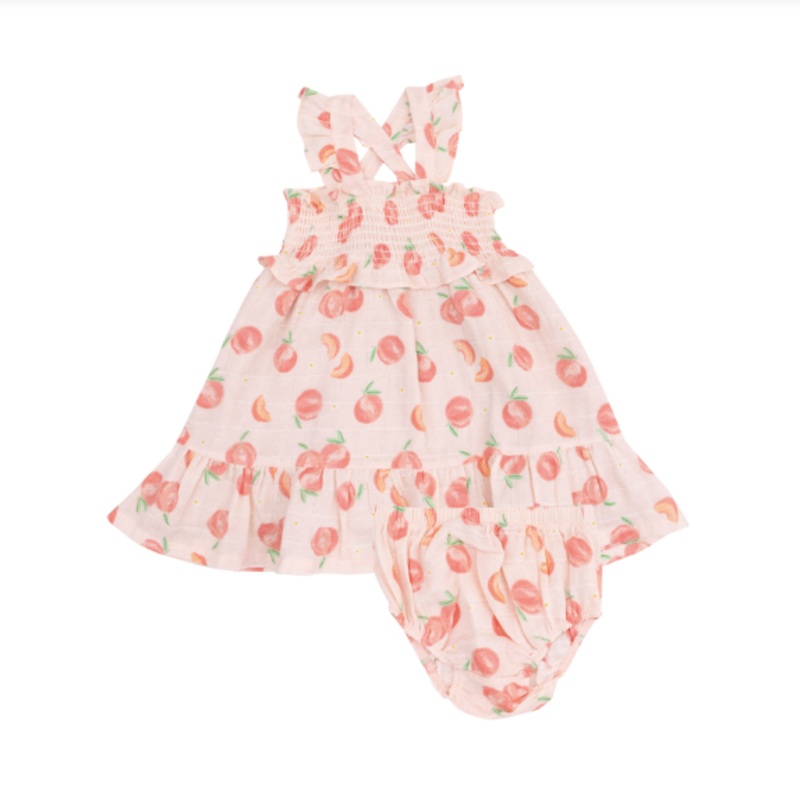 Smocked Ruffle Sundress and Diaper Cover – Sweet Peach 2T