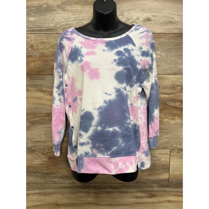 Time and Tru Maternity Tie-Dye Nursing Sweatshirt Pink sz Medium Pink Maternity Medium