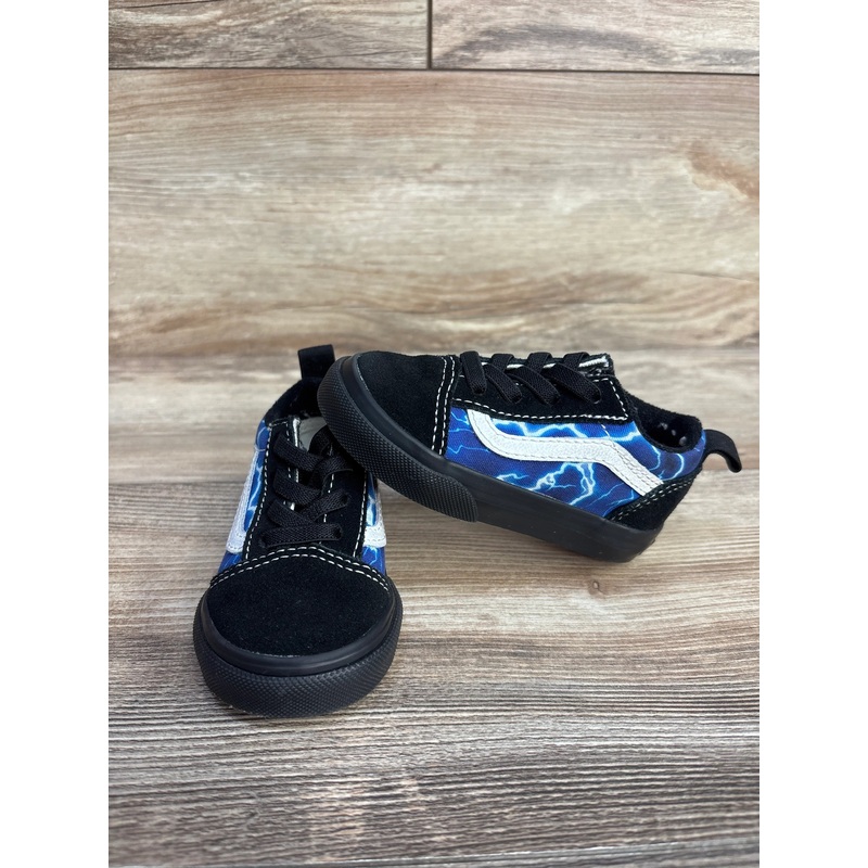 Vans Toddler Old Skool Blue Lightning Shoes sz 5c
