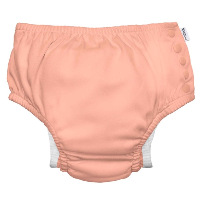 Eco Snap Swim Diaper with Gussets – Coral 6m