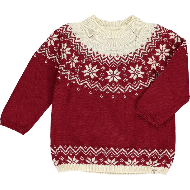 Fair Isle Sweater – Red 3-6m